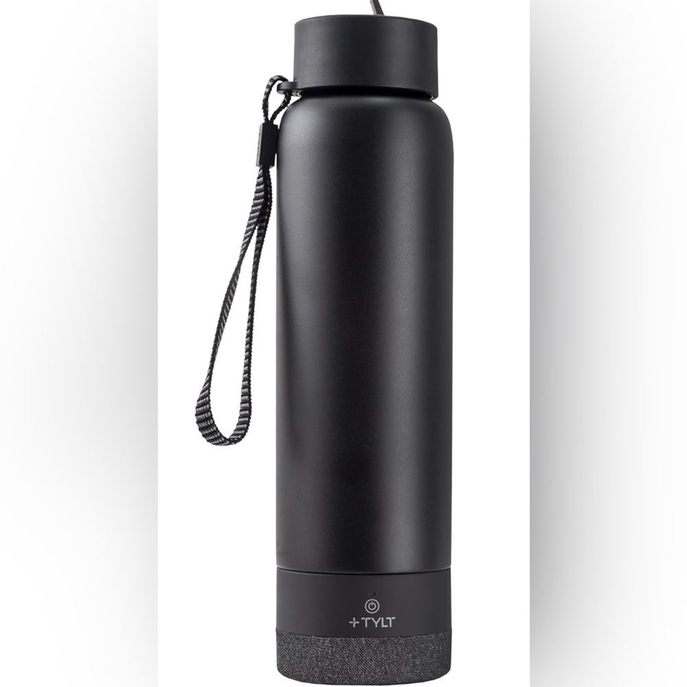 TYLT 24oz stainless steel water bottle with Bluetooth speaker- nwt